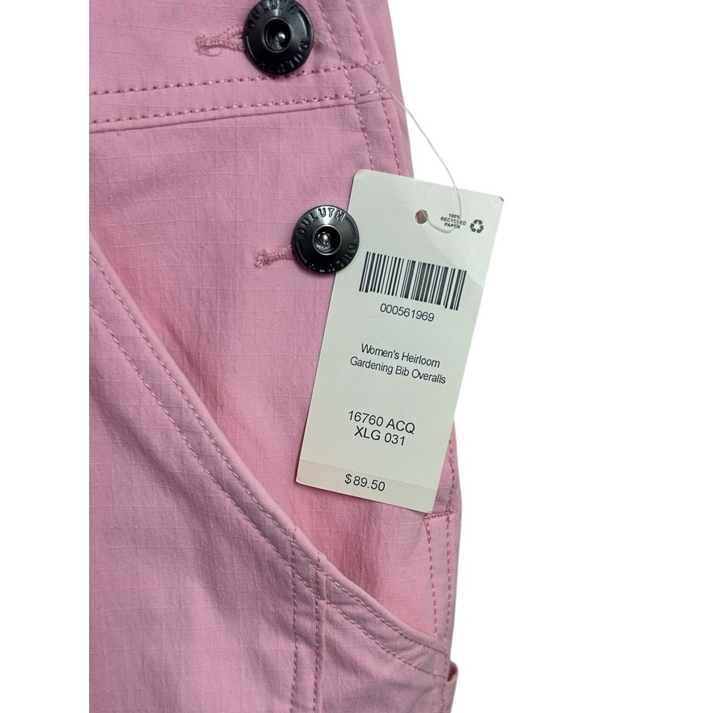 Duluth Trading Heirloom Gardening Bib Overalls Rare Candy Pink XL x 31 Outdoor - Picture 4 of 9
